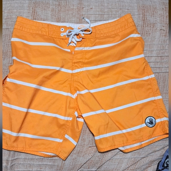 Body Glove Orange and White Board Shorts Quick-Drying Swimwear - Picture 1 of 3
